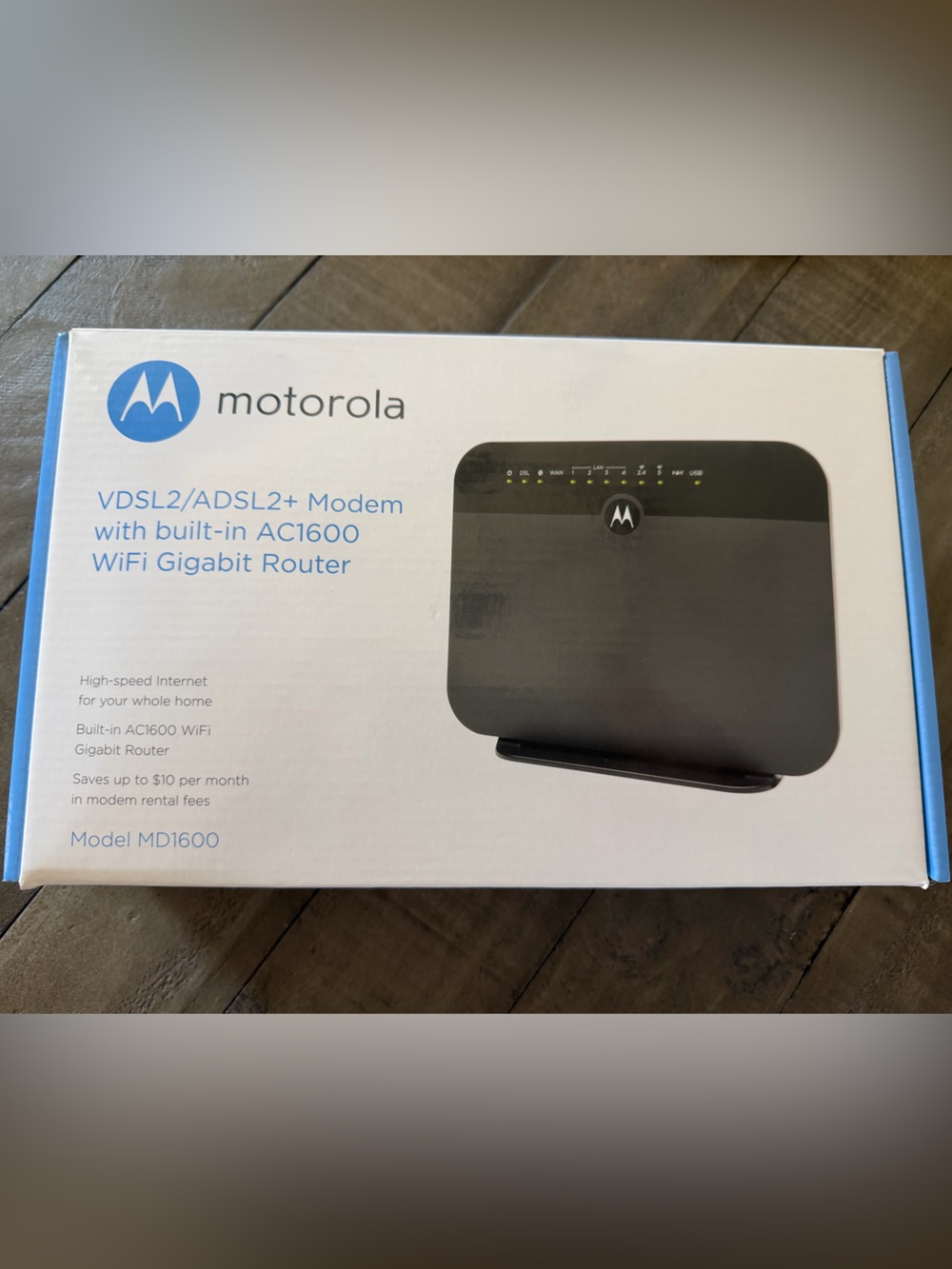 Motorola Black Modem Router VDSL2/ADSL2+ AC1600